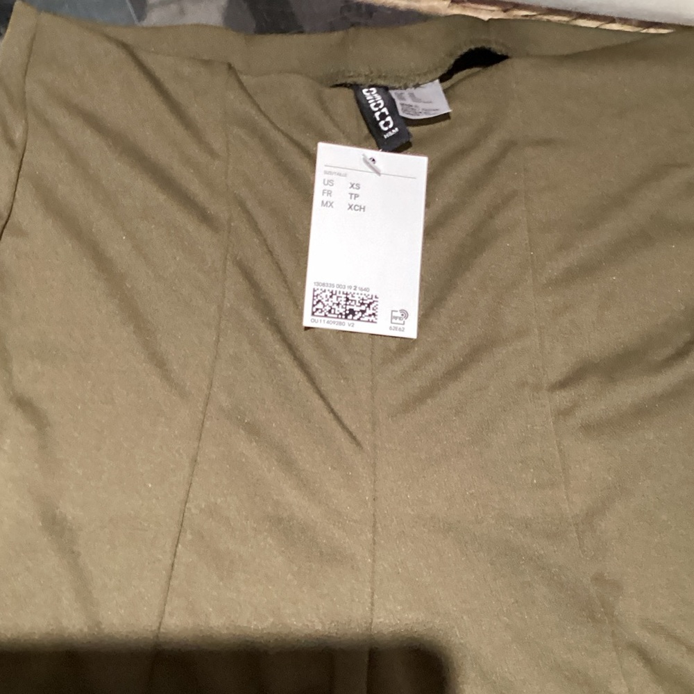H&M Olive Wide Leg Pants Boho Bell Bottoms.